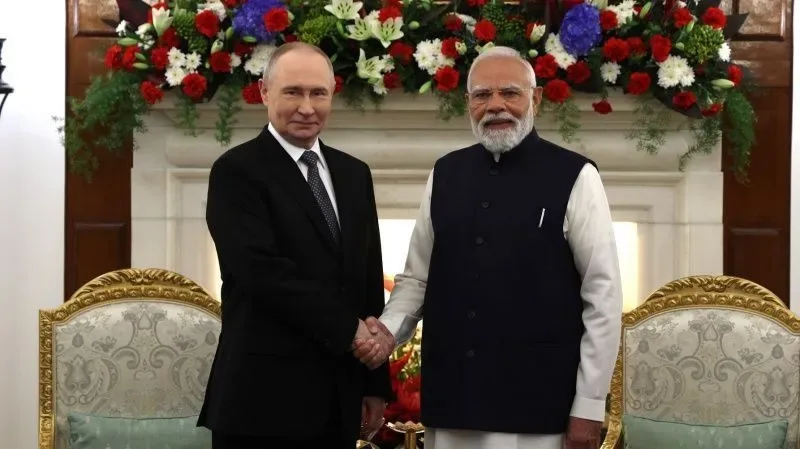 Vladimír Putin a Narendra Modi