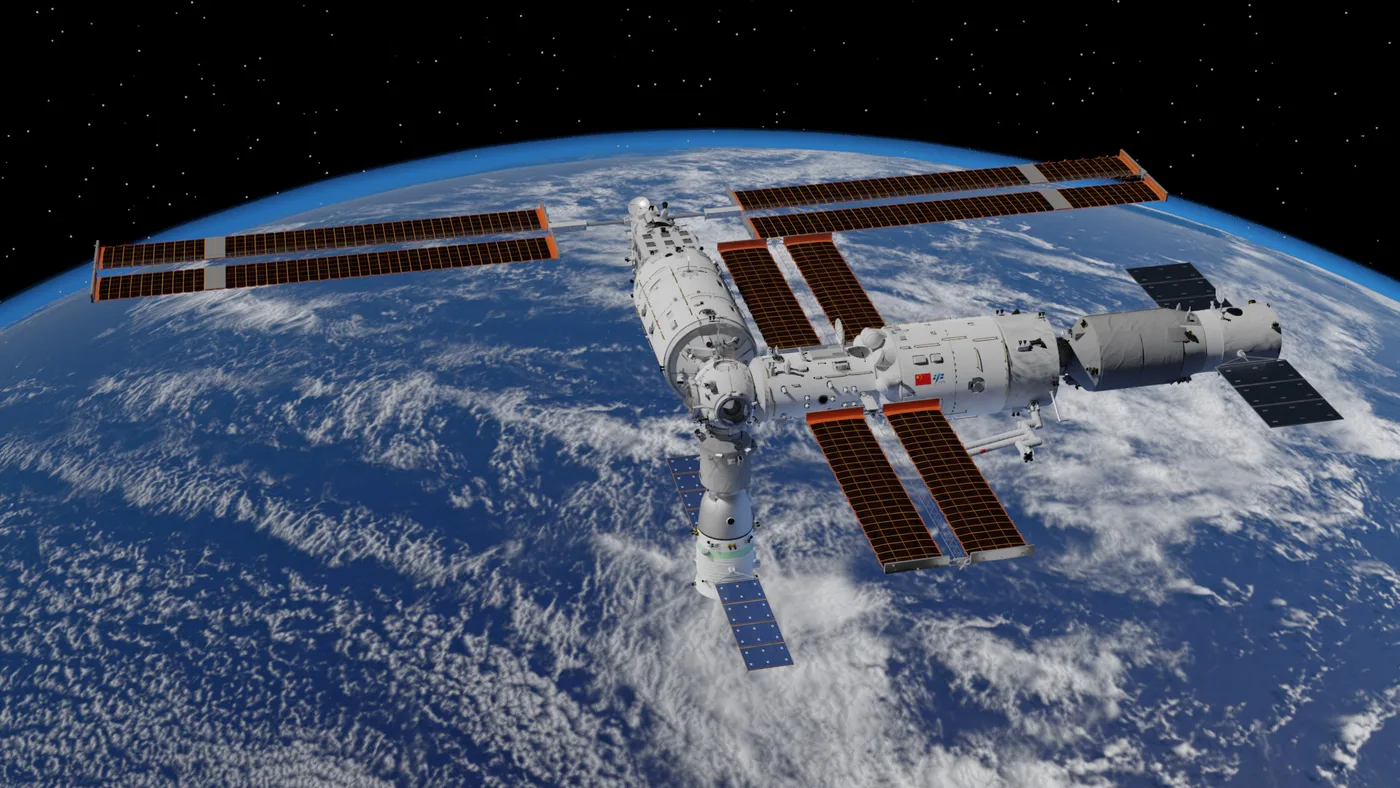 Vesmírná stanice Tiangong (vizualizace)