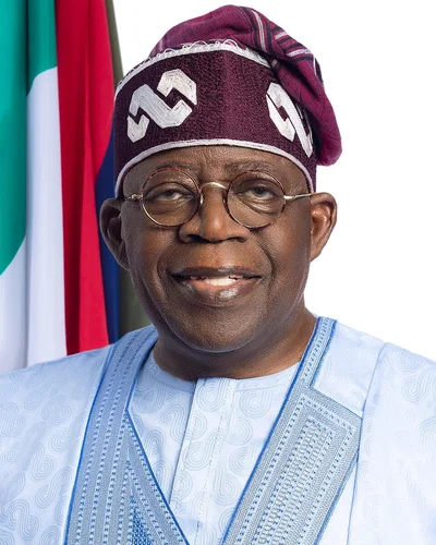 prezident Bola Tinubu (od května 2023)